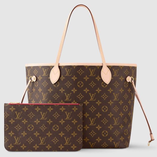 Louis Vuitton Neverfull MM Handbag M46987 – Monogram Canvas Designer LV Bag