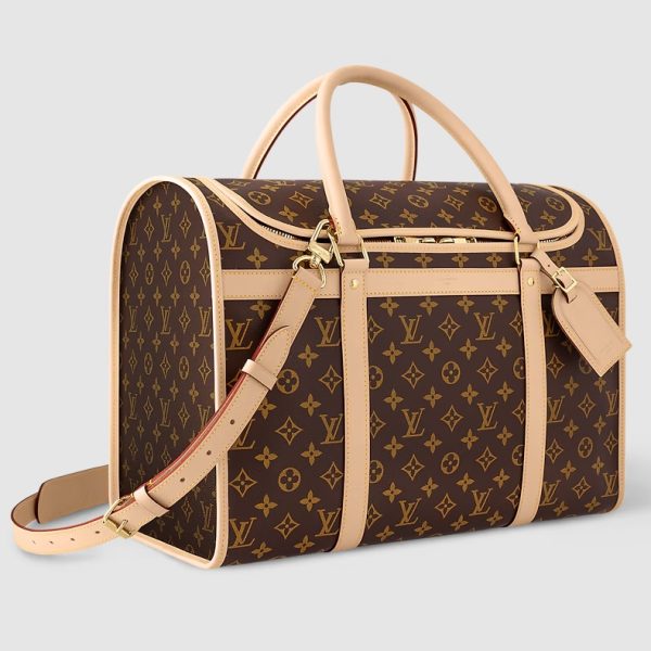 Louis Vuitton Classic Dog Carrier Bag M45662 $199 – Monogram Canvas Designer LV Dog Bag Monogram - Image 3