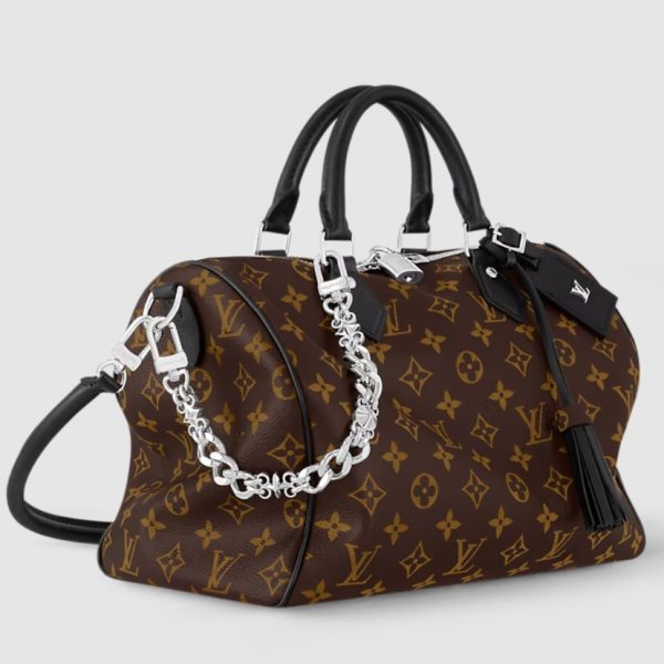 Louis Vuitton Speedy Soft 30 Dark Handbag M12243 – Monogram coated canvas Designer LV Bag