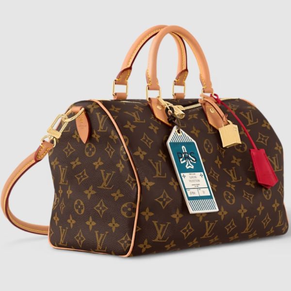 Louis Vuitton Speedy Soft 30 Crafty Handbag M11945 – Monogram coated canvas Designer LV Bag