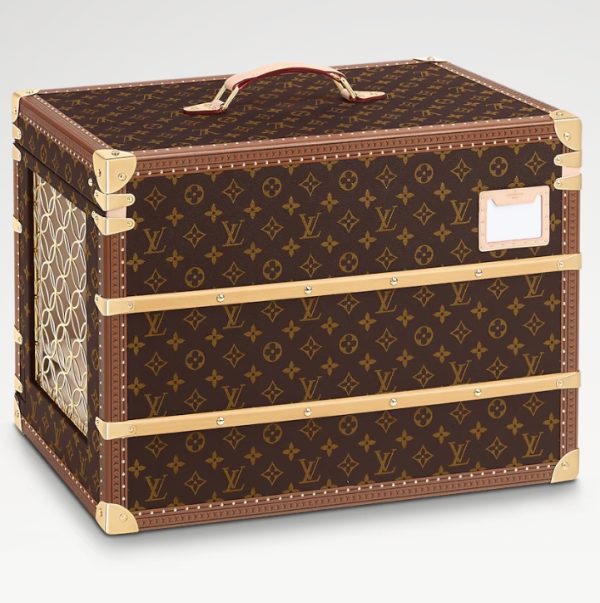 Louis Vuitton Malle Chien Carrying Dog Sleek Trunk M10063 – Monogram Canvas Designer Dog Sleek Trunk - Image 5