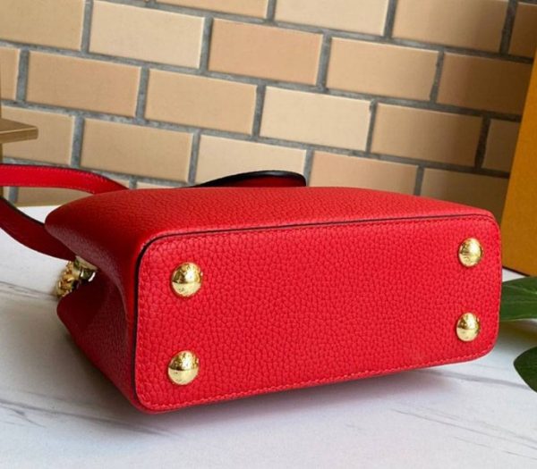 Replica Louis Vuitton Capucines Mini Chain Bag In Red - Image 5