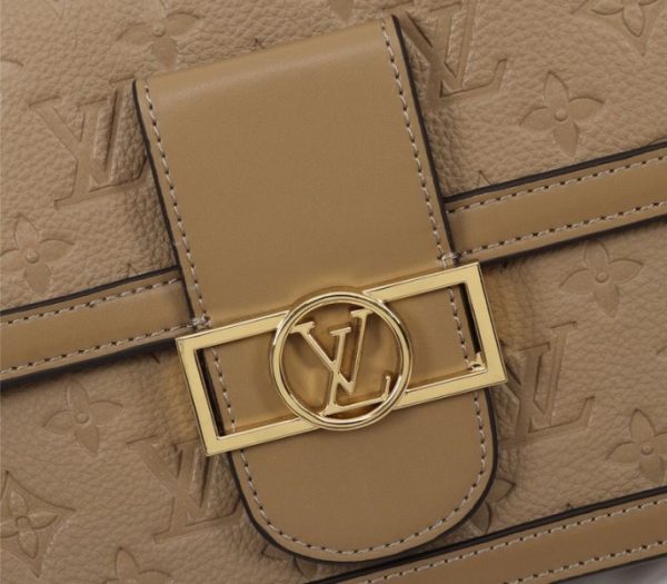 Replica Louis Vuitton Monogram Empreinte Dauphine Bag In Brown - Image 8