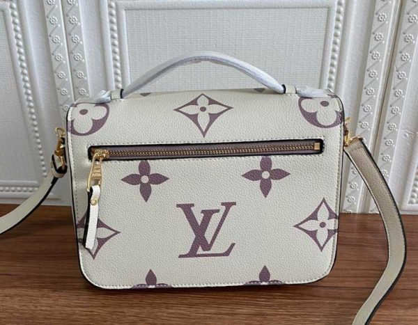 Replica Louis Vuitton Bicolor Monogram Empreinte Metis Bag In Cream And Bois De Rose Pink - Image 5