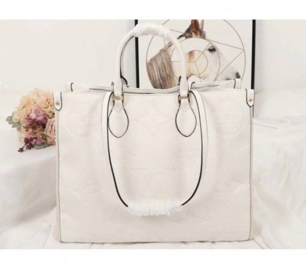 Replica Louis Vuitton Monogram Empreinte Giant Onthego GM Tote In Cream