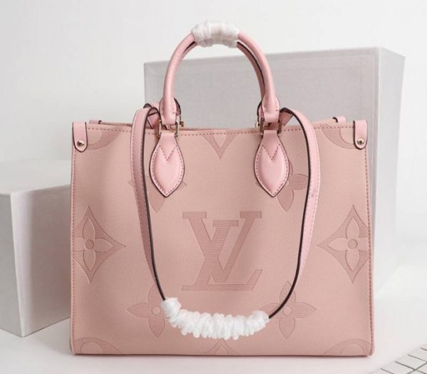 Replica Louis Vuitton Monogram Empreinte Giant Onthego MM Bag In Pink