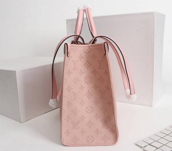 Replica Louis Vuitton Monogram Empreinte Giant Onthego MM Bag In Pink - Image 3