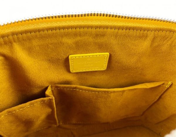 Replica Louis Vuitton Epi Leather Alma PM Handbag In Cedrat Yellow With Jacquard Strap - Image 6