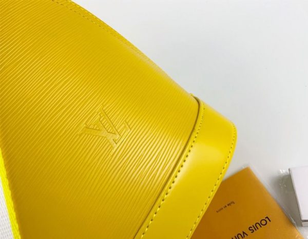 Replica Louis Vuitton Epi Leather Alma PM Handbag In Cedrat Yellow With Jacquard Strap - Image 8