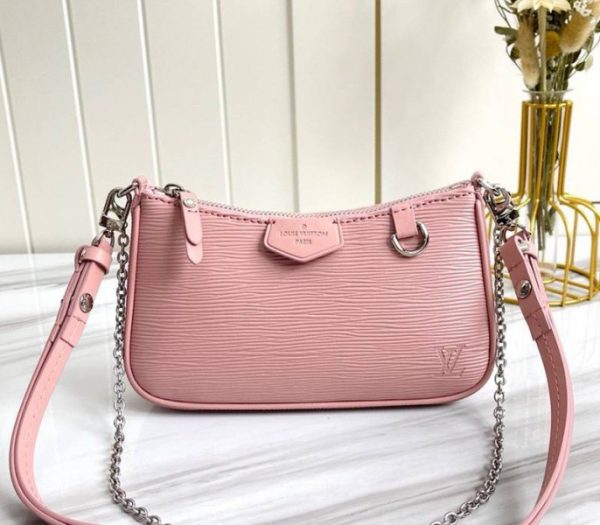 Replica Louis Vuitton Epi Leather Easy Pouch On Strap In Rose Ballerine Pink