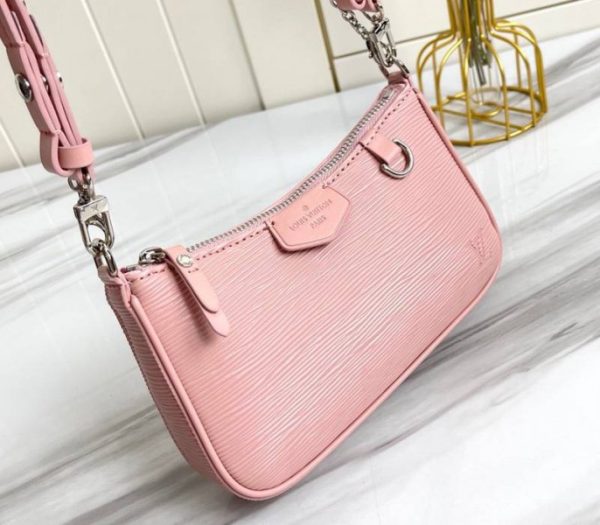 Replica Louis Vuitton Epi Leather Easy Pouch On Strap In Rose Ballerine Pink - Image 2