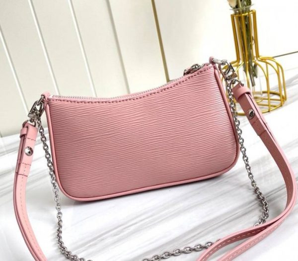 Replica Louis Vuitton Epi Leather Easy Pouch On Strap In Rose Ballerine Pink - Image 3