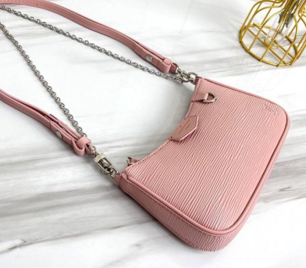 Replica Louis Vuitton Epi Leather Easy Pouch On Strap In Rose Ballerine Pink - Image 4