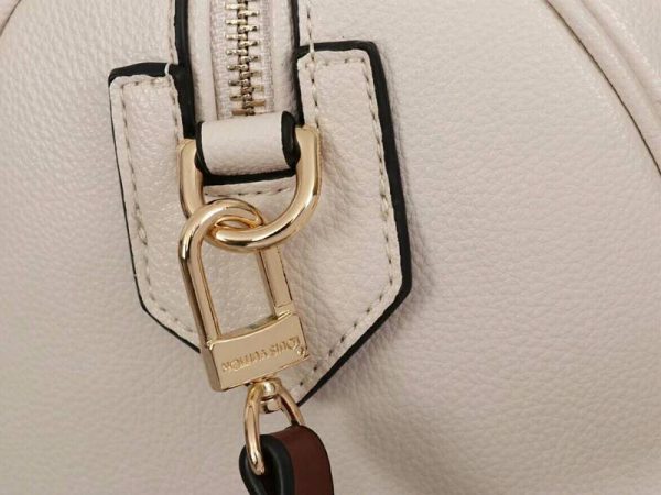 Replica Louis Vuitton Monogram Empreinte Speedy Bandouliere 25 Handbag In Cream - Image 8