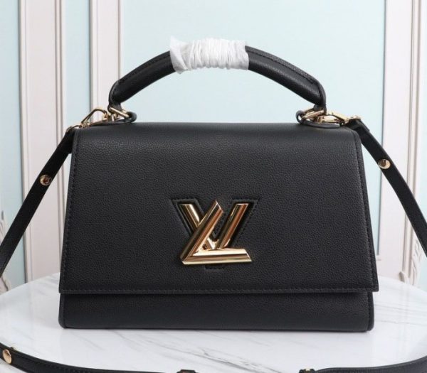 Replica Louis Vuitton Twist One Handle MM Handbag In Black