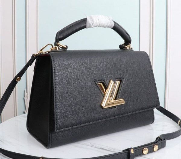 Replica Louis Vuitton Twist One Handle MM Handbag In Black - Image 2