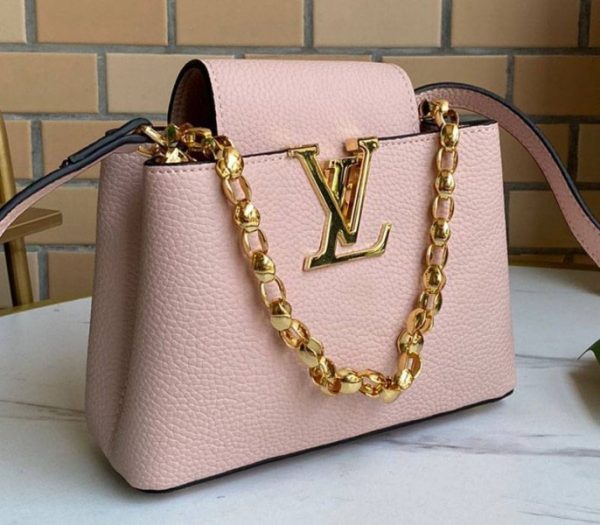 Replica Louis Vuitton Capucines Mini Chain Bag In Pink