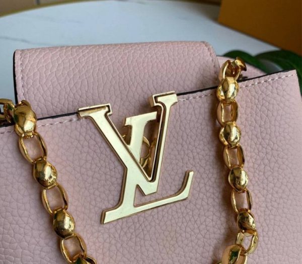 Replica Louis Vuitton Capucines Mini Chain Bag In Pink - Image 2