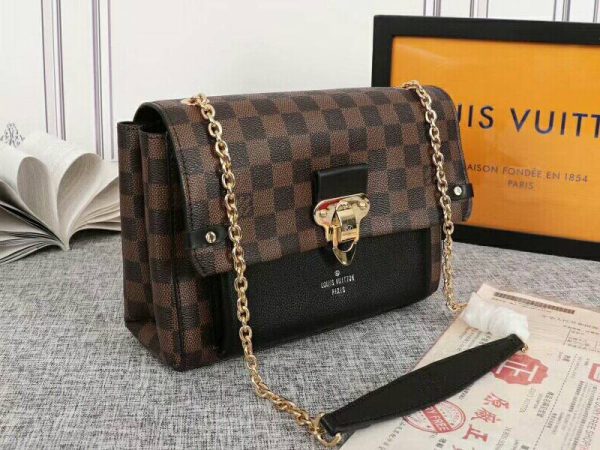 Replica Louis Vuitton Damier Ebene Canvas Vavin PM Bag In Black - Image 2