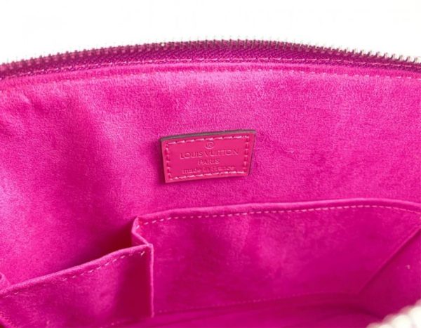 Replica Louis Vuitton Epi Leather Alma PM Handbag In Pondichery Pink With Jacquard Strap - Image 6