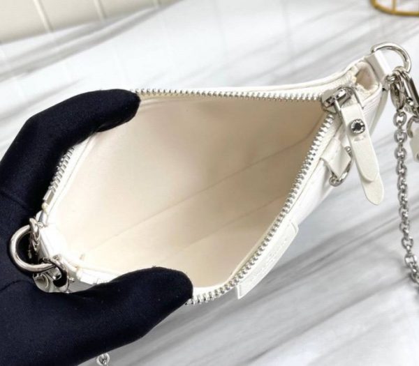 Replica Louis Vuitton Epi Leather Easy Pouch On Strap In Quartz White - Image 6