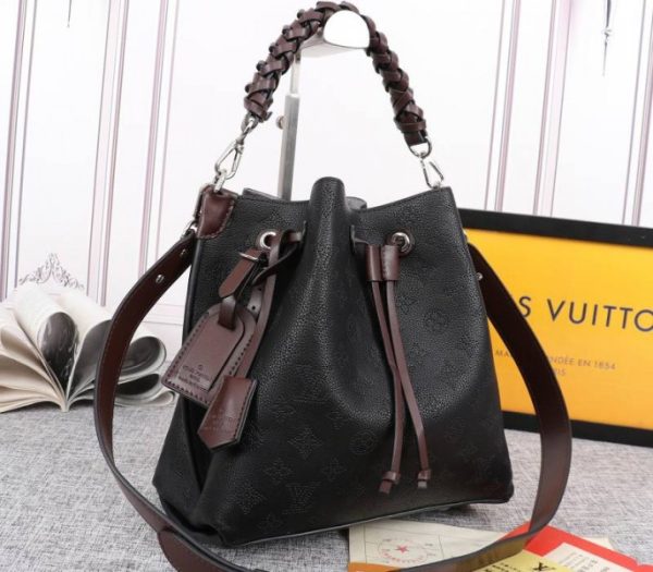 Replica Louis Vuitton Mahina Muria Bag In Black - Image 2