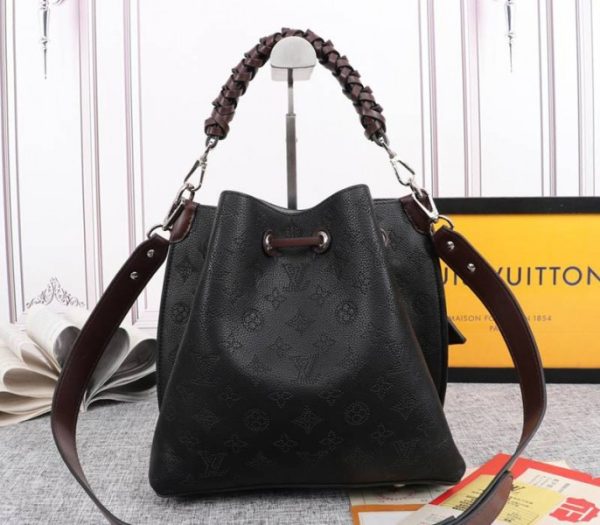 Replica Louis Vuitton Mahina Muria Bag In Black - Image 3