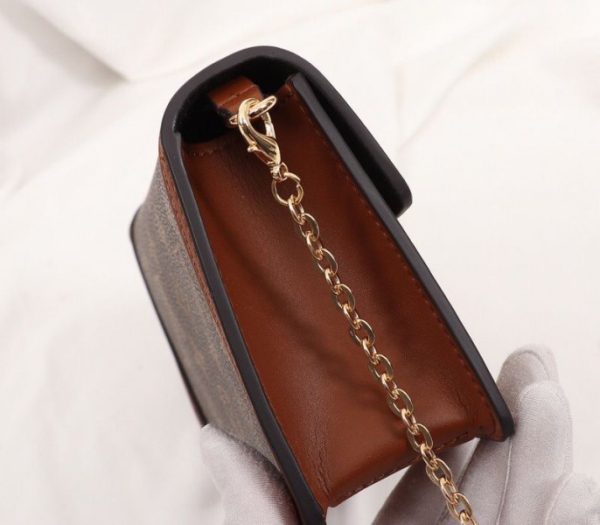 Replica Louis Vuitton Monogram Reverse Canvas Dauphine Chain Wallet - Image 4