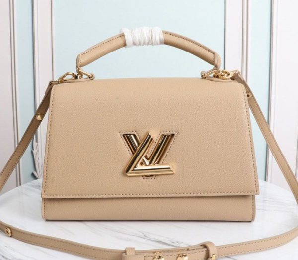 Replica Louis Vuitton Twist One Handle MM Handbag In Beige