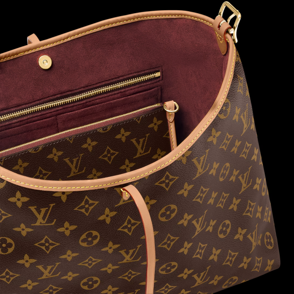 Louis Vuitton CarryAll PM Handbag M46203 LV CarryAll Monogram Canvas Bag With Natural Leather Trim - Image 8