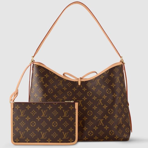 Louis Vuitton CarryAll PM Handbag M46203 LV CarryAll Monogram Canvas Bag With Natural Leather Trim - Image 10