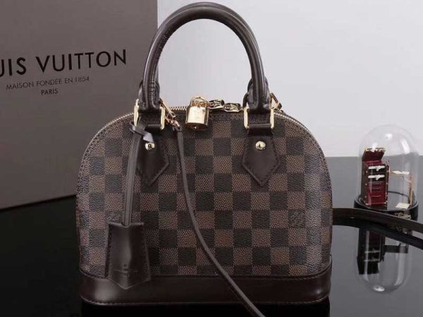 Replica Louis Vuitton Damier Ebene Canvas Alma BB Handbag