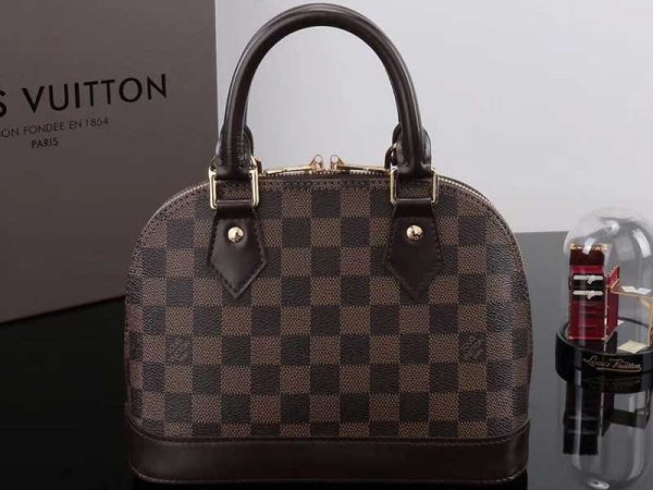 Replica Louis Vuitton Damier Ebene Canvas Alma BB Handbag - Image 3