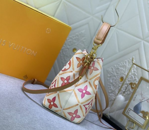 Replica Louis Vuitton LV By The Pool Monogram Tiles Canvas NeoNoe BB Bag In Coral - Image 5