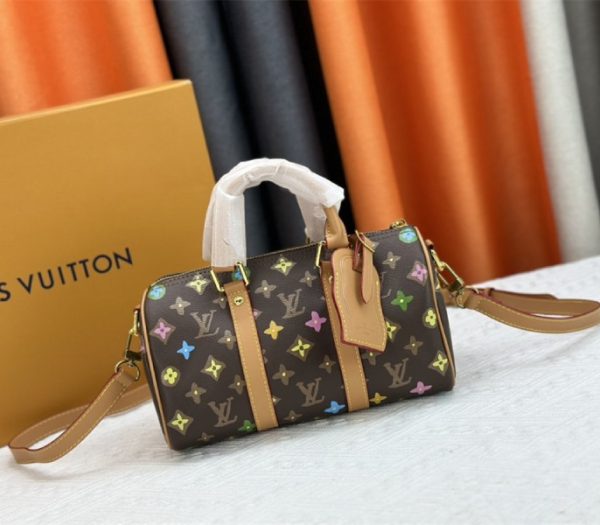 Louis Vuitton Monogram Craggy Keepall Travel 25 Replica Bag In Chocolate