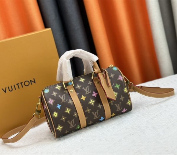 Louis Vuitton Monogram Craggy Keepall Travel 25 Replica Bag In Chocolate - Image 2