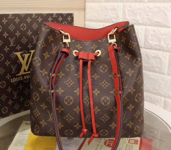 Replica Louis Vuitton Monogram Canvas NeoNoe MM Bag In Coquelicot