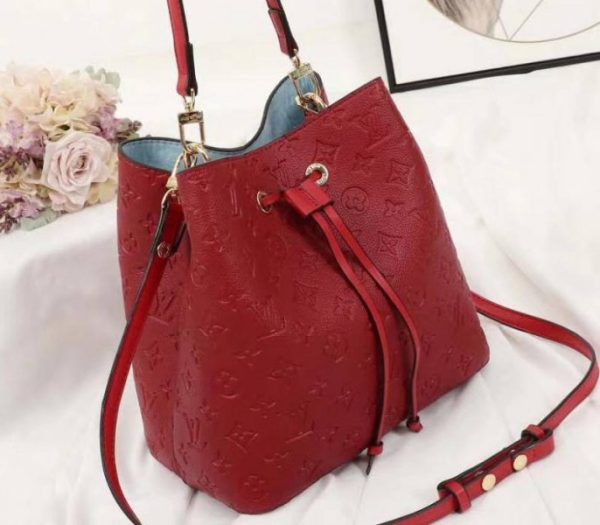 Replica Louis Vuitton Monogram Empreinte NeoNoe MM Bag In Red - Image 2