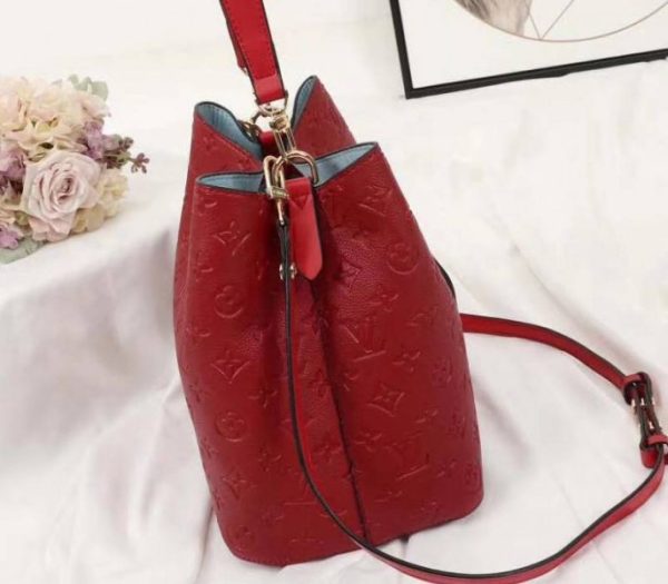 Replica Louis Vuitton Monogram Empreinte NeoNoe MM Bag In Red - Image 4