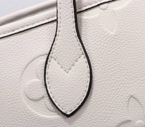 Replica Louis Vuitton Monogram Empreinte Neverfull MM Tote In Cream - Image 8