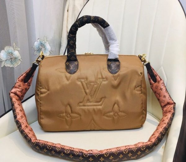 Replica Louis Vuitton Econyl Regenerated Nylon Speedy Bandouliere 30 Handbag In Beige