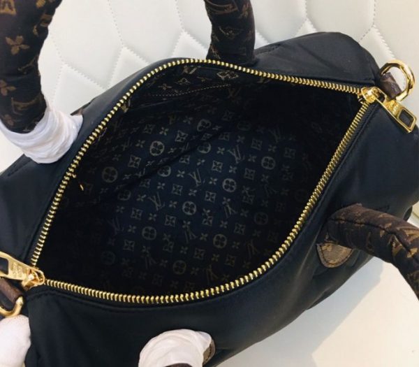 Replica Louis Vuitton Econyl Regenerated Nylon Speedy Bandouliere 30 Handbag In Black - Image 8