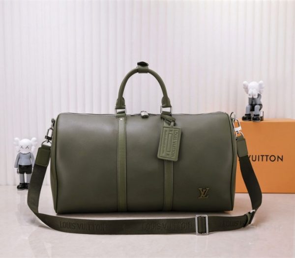 Replica Louis Vuitton Aerogram Keepall Bandouliere 50 Travel Bag In Khaki