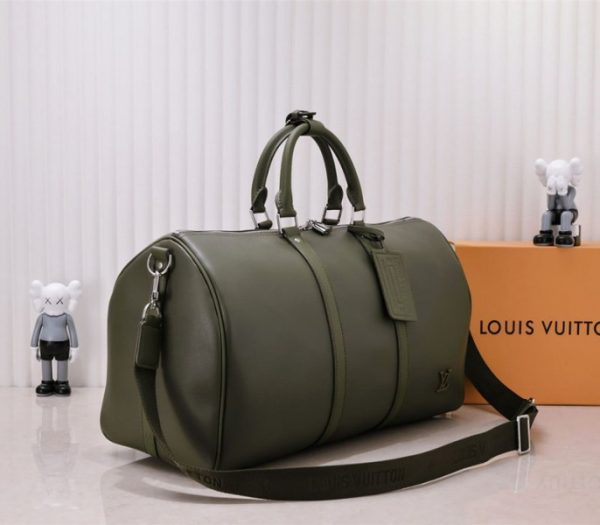 Replica Louis Vuitton Aerogram Keepall Bandouliere 50 Travel Bag In Khaki - Image 2