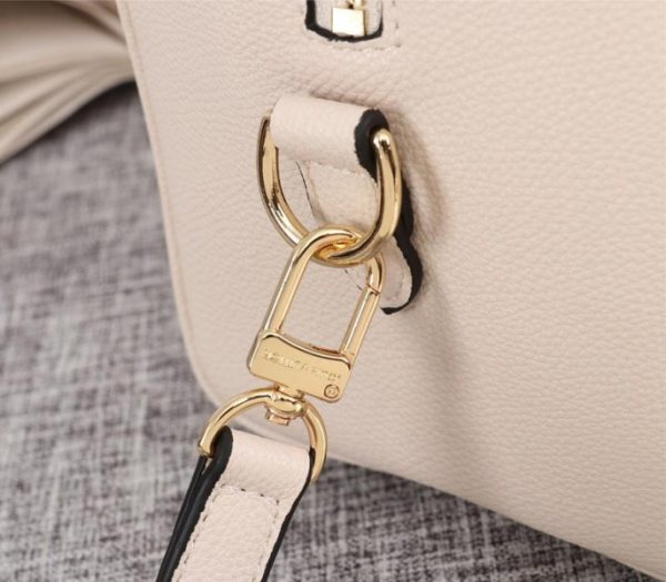 Replica Louis Vuitton Bicolor Monogram Empreinte Leather Speedy Bandouliere 25 Handbag In Cream And Bois De Rose Pink - Image 9