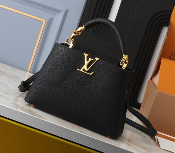 Replica Louis Vuitton Capucines BB Handbag In Black