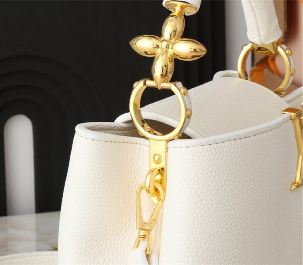 Replica Louis Vuitton Capucines BB Handbag In Quartz White - Image 8