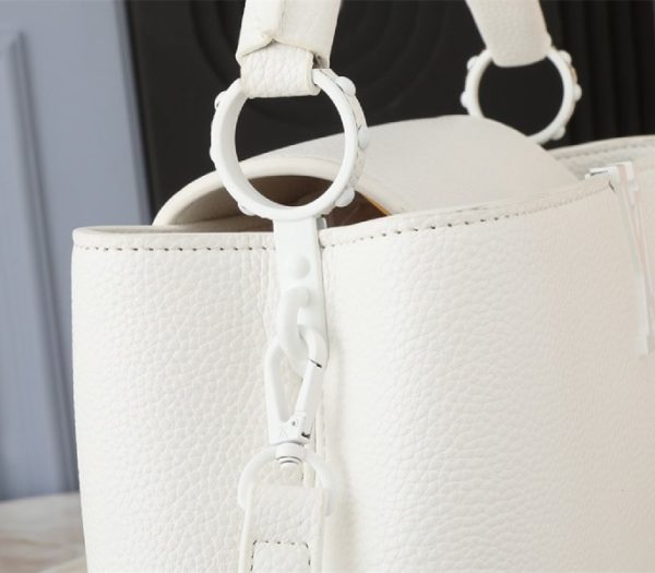 Replica Louis Vuitton Capucines East-West MM Handbag In All Optic White - Image 7