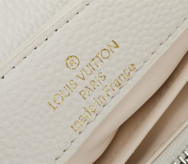 Replica Louis Vuitton Capucines East-West Mini Handbag In Optic White - Image 6