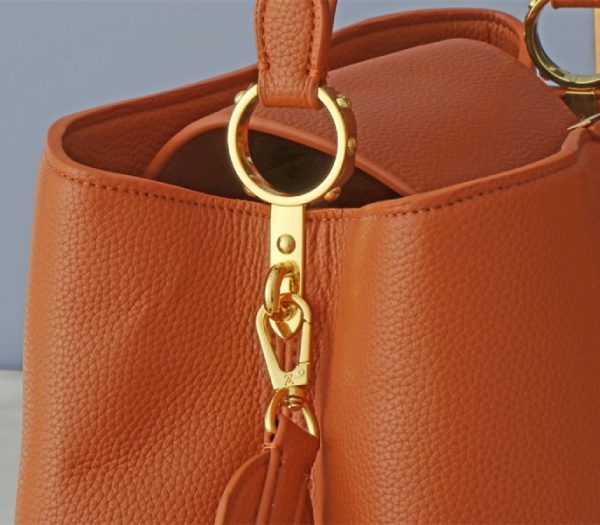 Replica Louis Vuitton Capucines GM Souple Handbag In Cognac Brown - Image 8